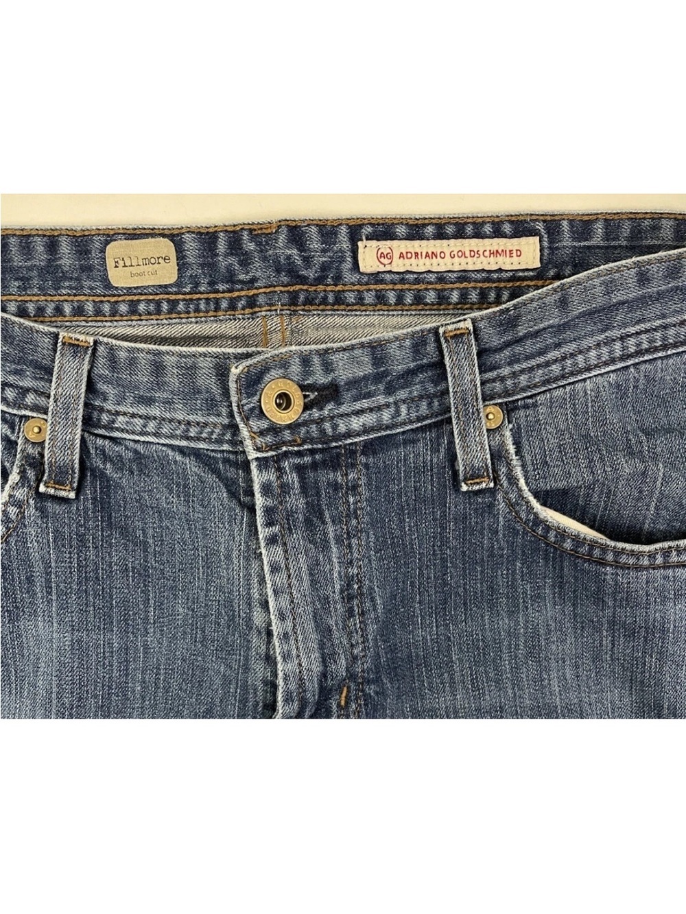 AG Adriano Goldschmied Men’s Bootcut Jeans - Medium Blue Wash - Picture 3 of 5